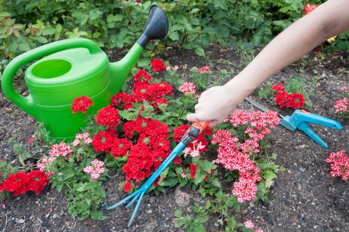 Finished composite decking area for outdoor seating